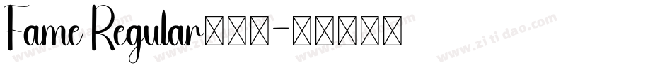 Fame Regular转换器字体转换